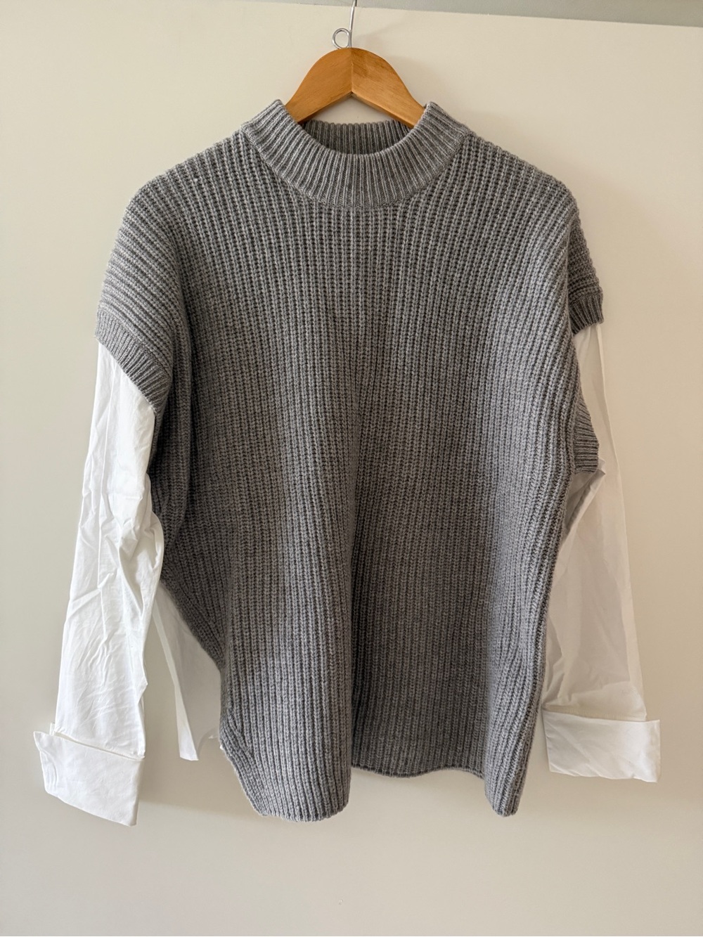 Boss mixed media shirt+sweater